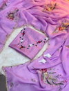 Tew Organza Fabric Flower Work With Border Saree Wholesale In India